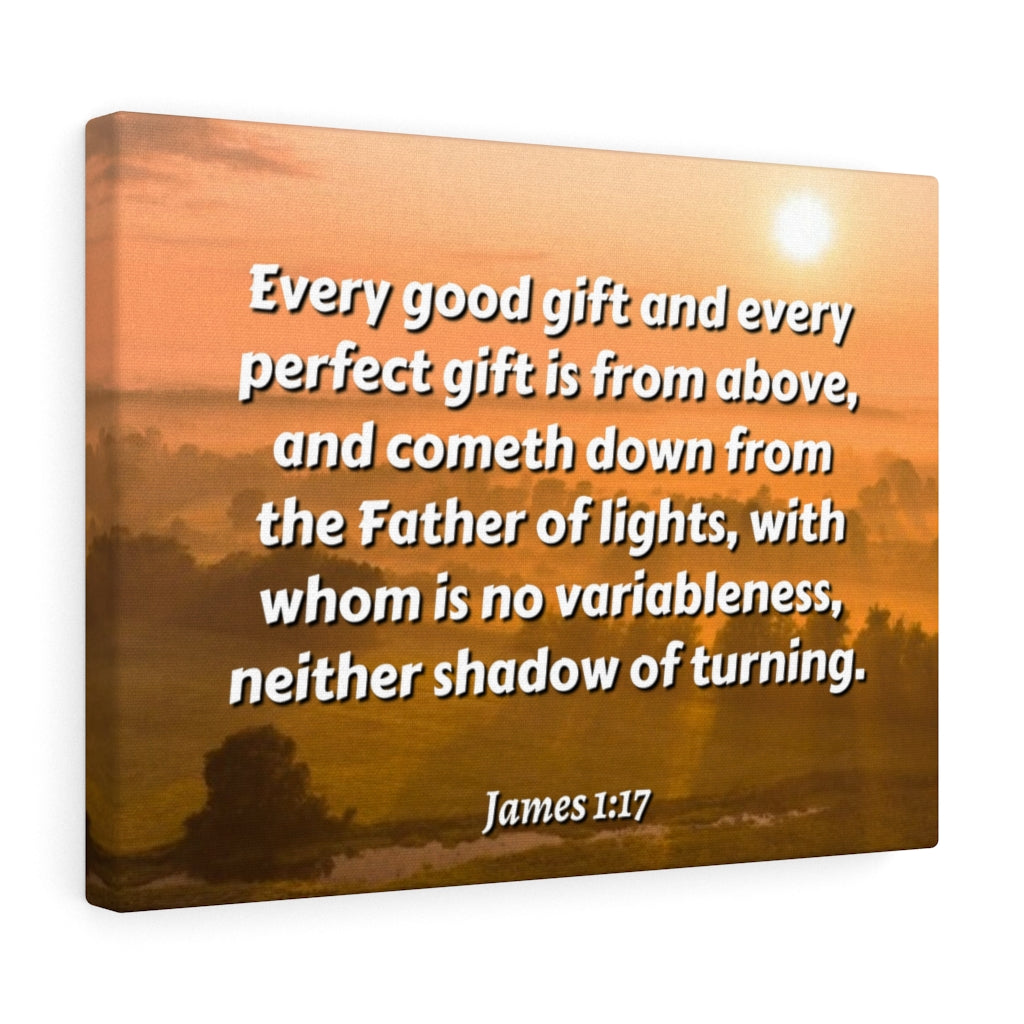 Scripture Walls Father Of Light James 1:17 Bible Verse Canvas Christian Wall Art Ready to Hang Unframed-Express Your Love Gifts