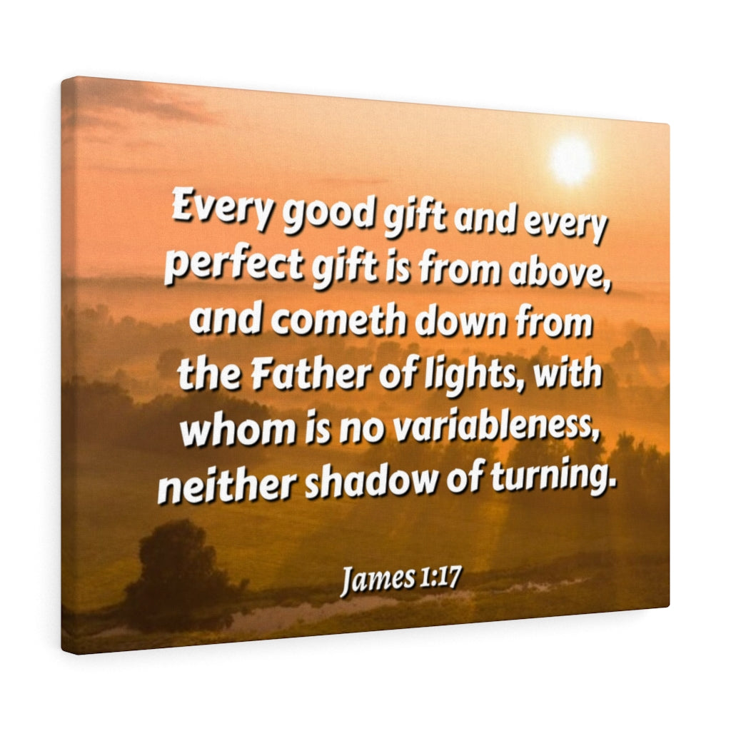 Scripture Walls Father Of Light James 1:17 Bible Verse Canvas Christian Wall Art Ready to Hang Unframed-Express Your Love Gifts