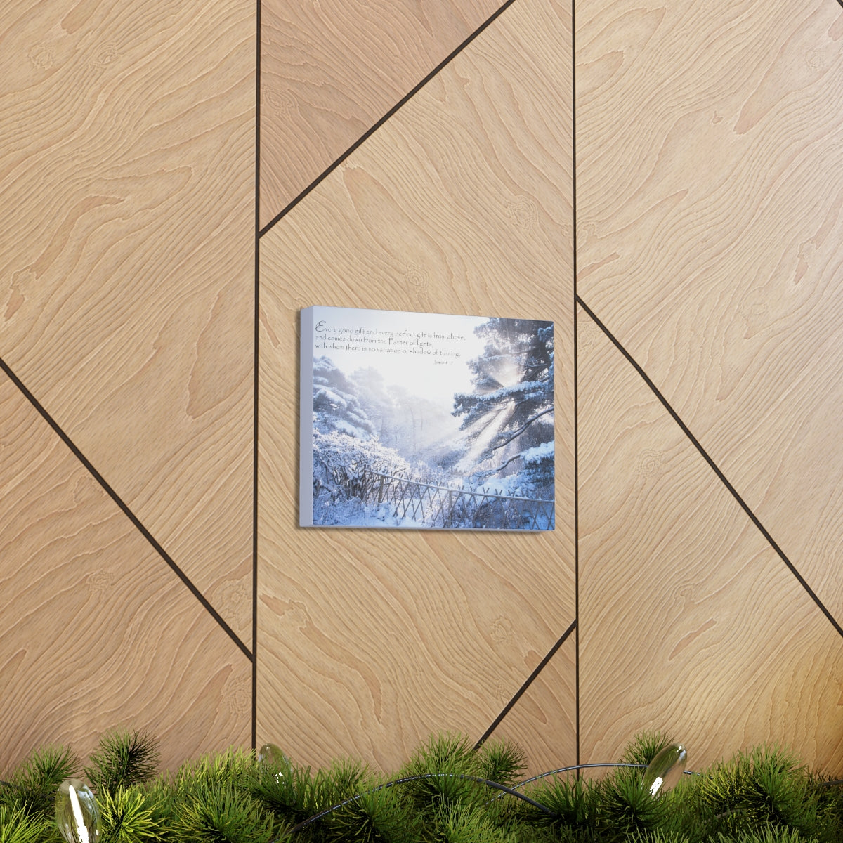 Scripture Walls Father Of Lights James 1:17 Bible Verse Canvas Christian Wall Art Bible Verse Print Ready To Hang Unframed-Express Your Love Gifts