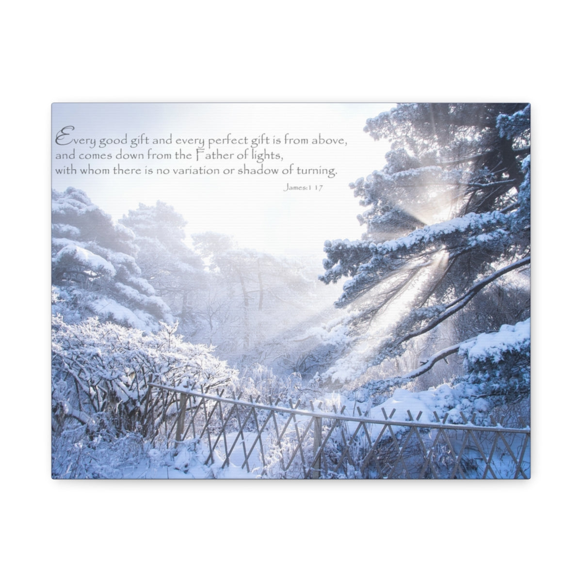 Scripture Walls Father Of Lights James 1:17 Bible Verse Canvas Christian Wall Art Bible Verse Print Ready To Hang Unframed-Express Your Love Gifts
