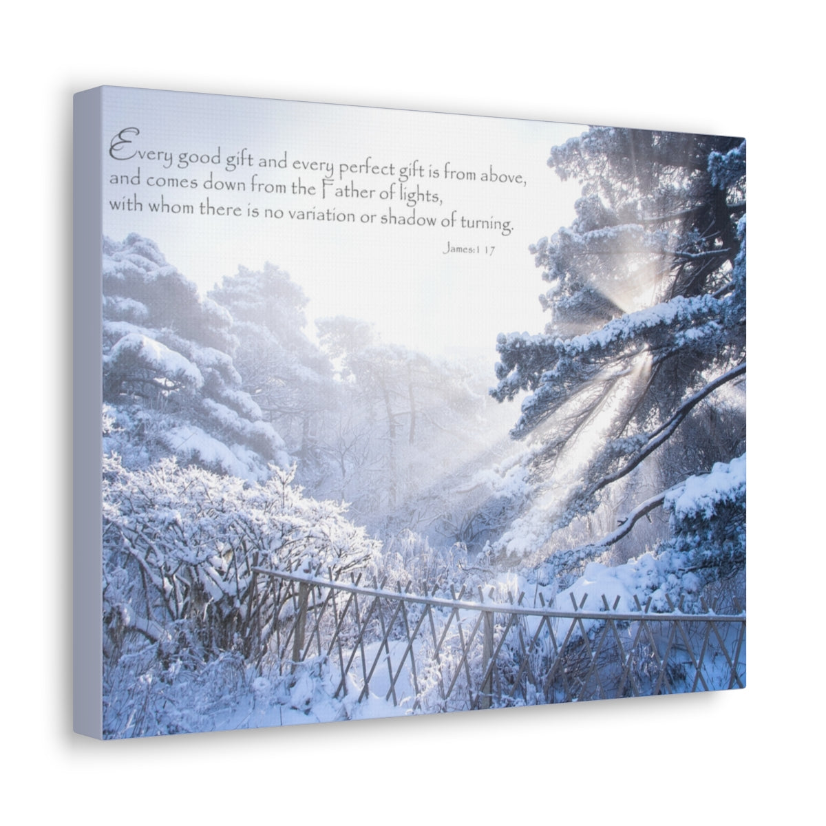 Scripture Walls Father Of Lights James 1:17 Bible Verse Canvas Christian Wall Art Bible Verse Print Ready To Hang Unframed-Express Your Love Gifts