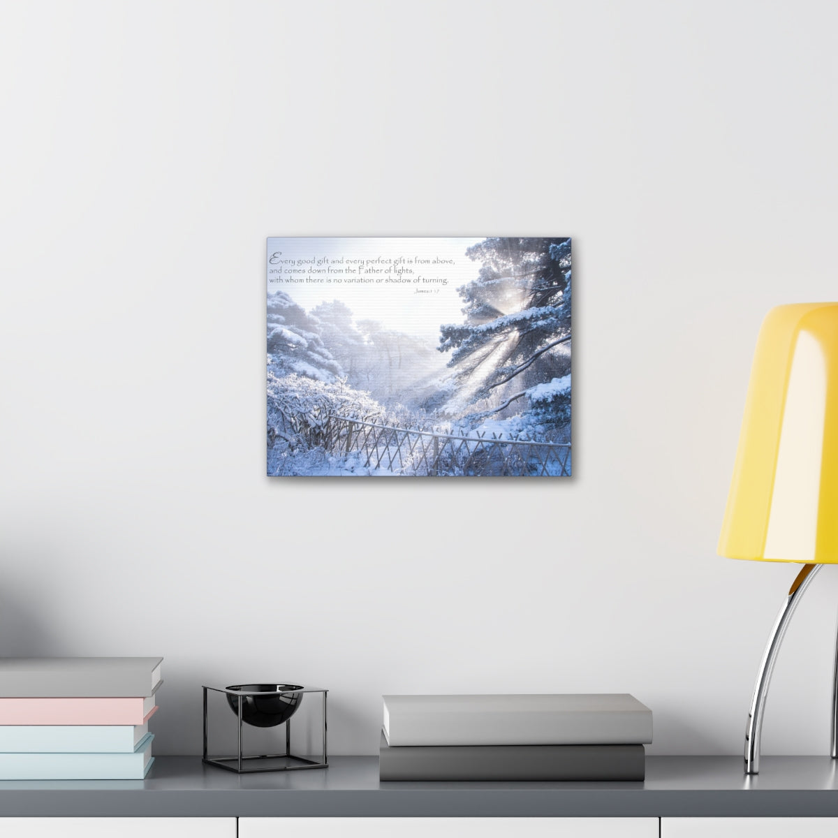 Scripture Walls Father Of Lights James 1:17 Bible Verse Canvas Christian Wall Art Bible Verse Print Ready To Hang Unframed-Express Your Love Gifts