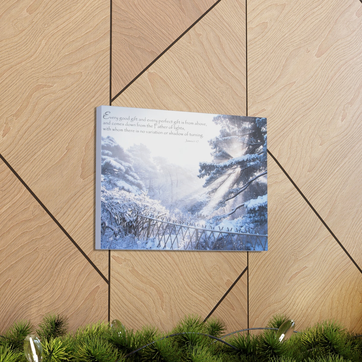 Scripture Walls Father Of Lights James 1:17 Bible Verse Canvas Christian Wall Art Bible Verse Print Ready To Hang Unframed-Express Your Love Gifts