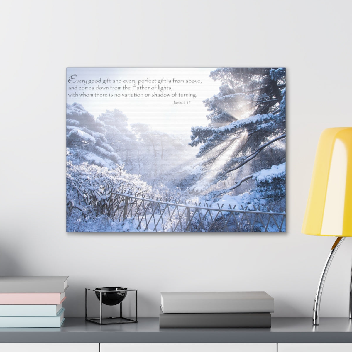 Scripture Walls Father Of Lights James 1:17 Bible Verse Canvas Christian Wall Art Bible Verse Print Ready To Hang Unframed-Express Your Love Gifts