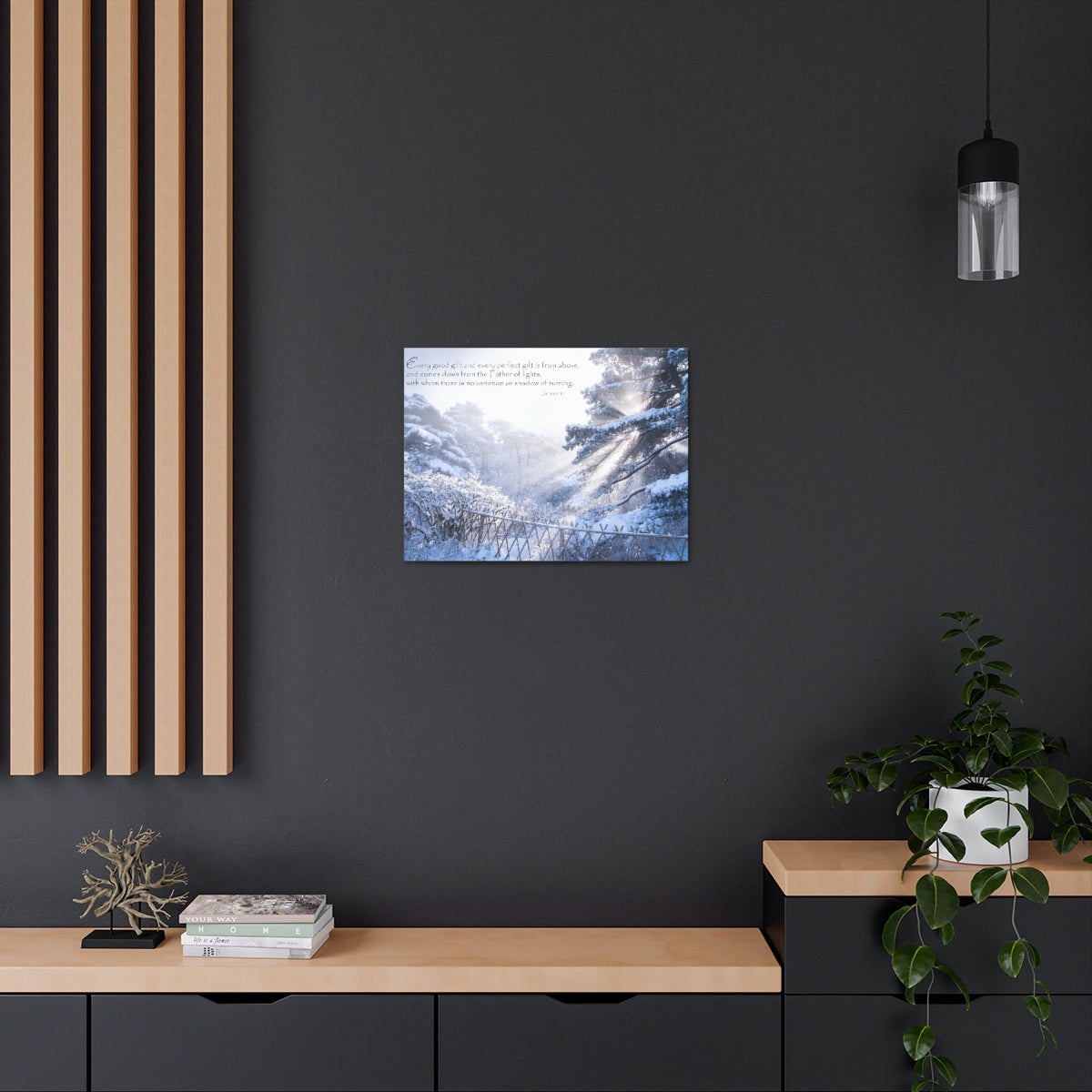 Scripture Walls Father Of Lights James 1:17 Bible Verse Canvas Christian Wall Art Bible Verse Print Ready To Hang Unframed-Express Your Love Gifts
