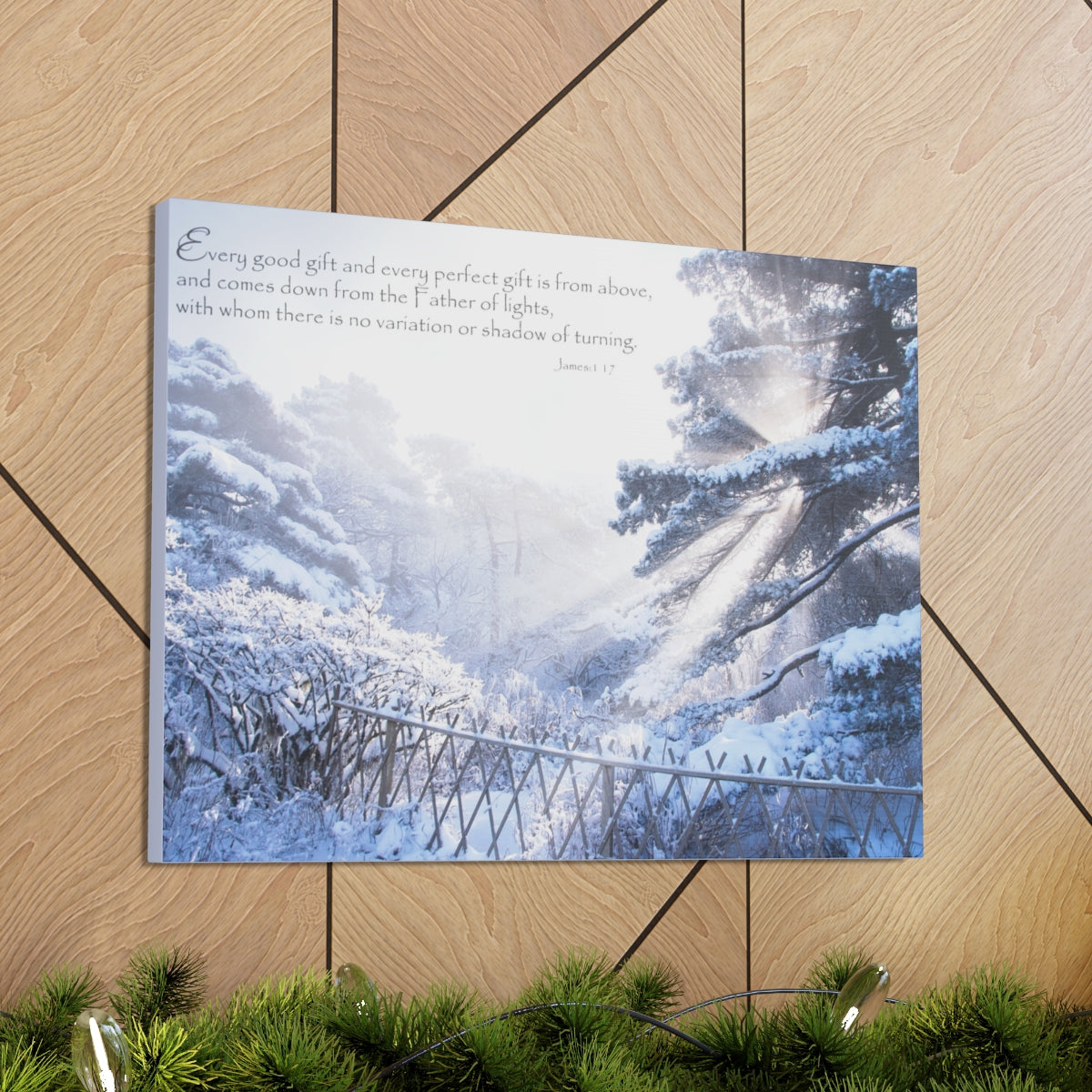 Scripture Walls Father Of Lights James 1:17 Bible Verse Canvas Christian Wall Art Bible Verse Print Ready To Hang Unframed-Express Your Love Gifts