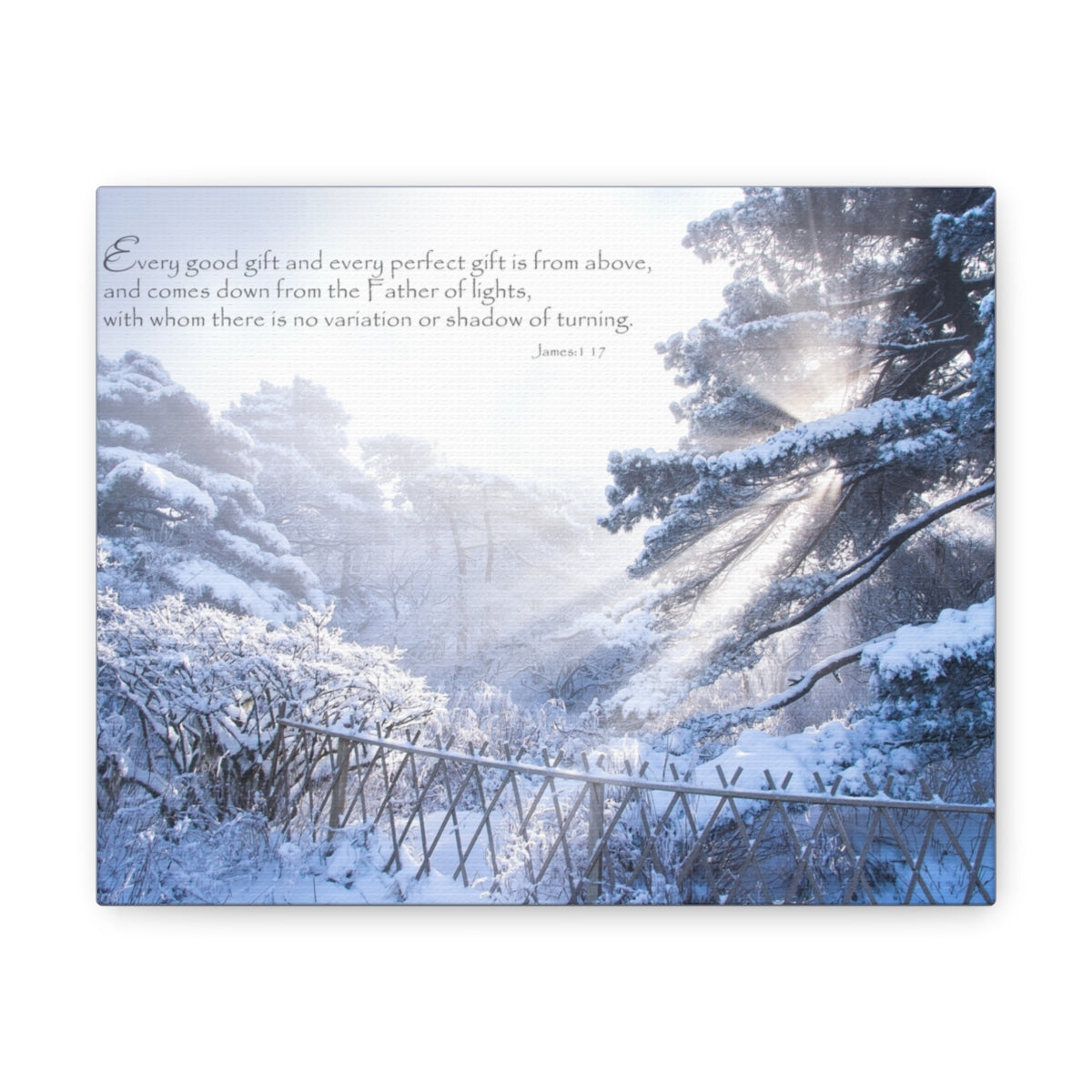 Scripture Walls Father Of Lights James 1:17 Bible Verse Canvas Christian Wall Art Bible Verse Print Ready To Hang Unframed-Express Your Love Gifts