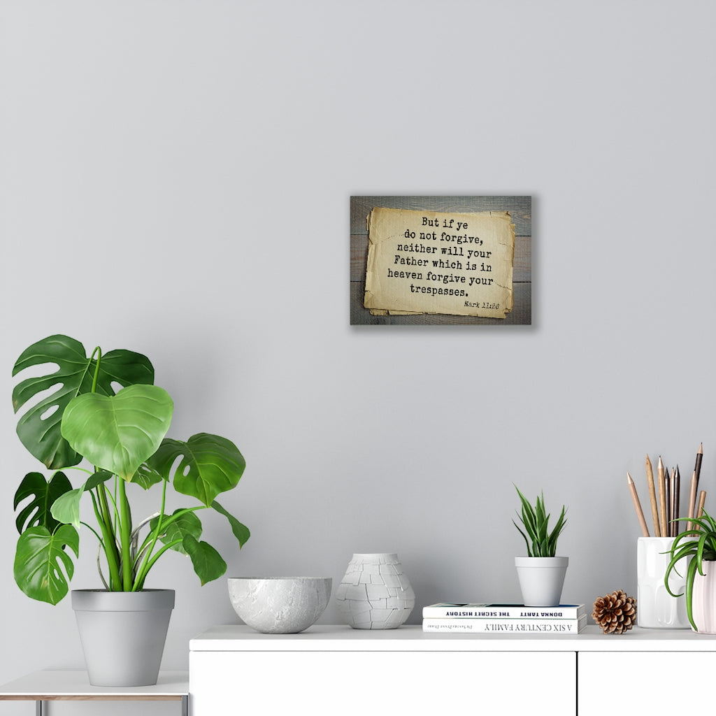 Scripture Walls Father Which Is In Heaven Mark 11:26 Bible Verse Canvas Christian Wall Art Ready to Hang Unframed-Express Your Love Gifts