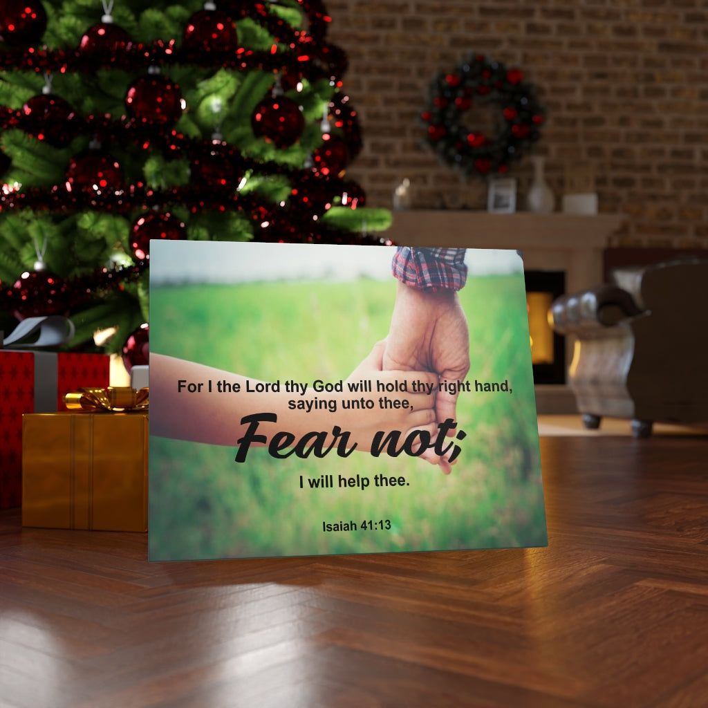 Scripture Walls Fear Not I Will Help Thee Isaiah 41:13 Bible Verse Canvas Christian Wall Art Ready to Hang Unframed-Express Your Love Gifts