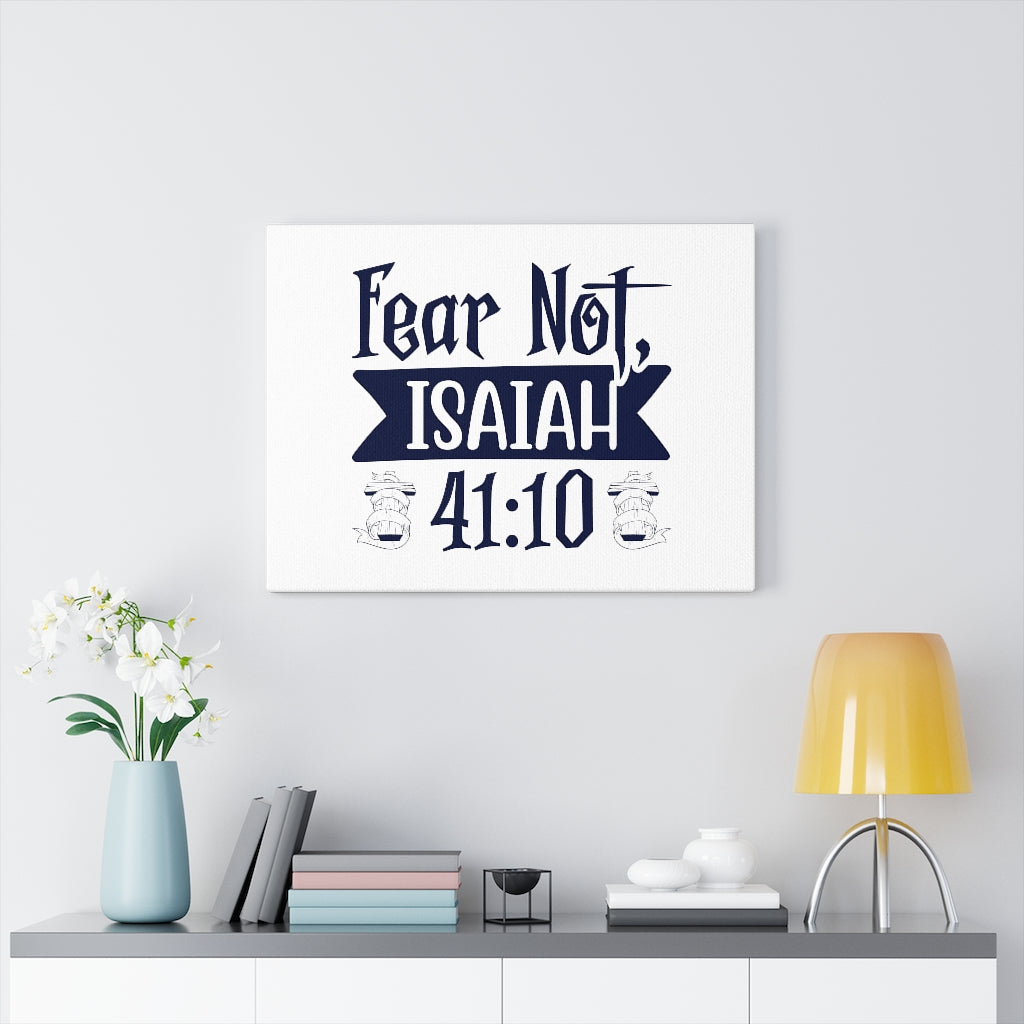 Scripture Walls Fear Not Isaiah 41:10 Cross Bible Verse Canvas Christian Wall Art Ready to Hang Unframed-Express Your Love Gifts