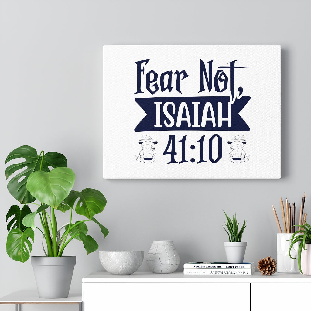 Scripture Walls Fear Not Isaiah 41:10 Cross Bible Verse Canvas Christian Wall Art Ready to Hang Unframed-Express Your Love Gifts