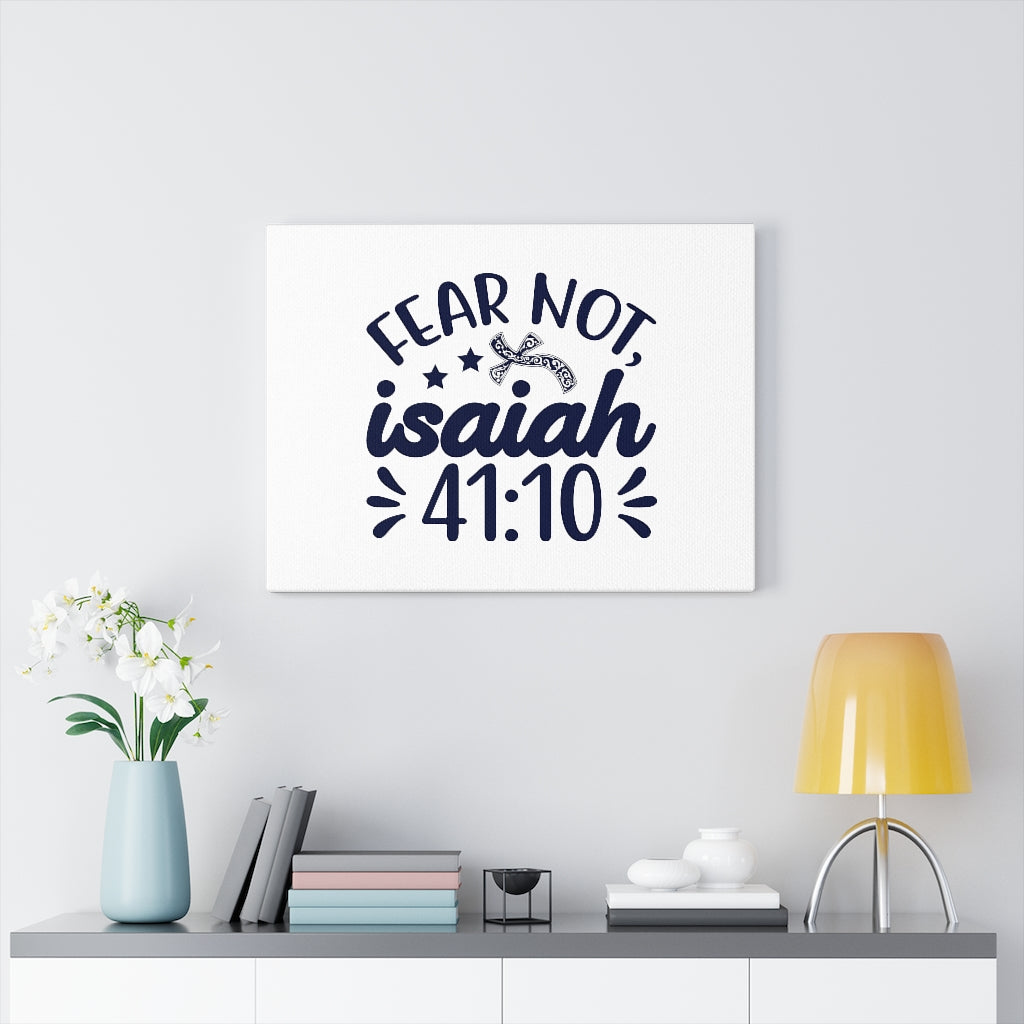 Scripture Walls Fear Not Isaiah 41:10 Star And Cross Bible Verse Canvas Christian Wall Art Ready to Hang Unframed-Express Your Love Gifts