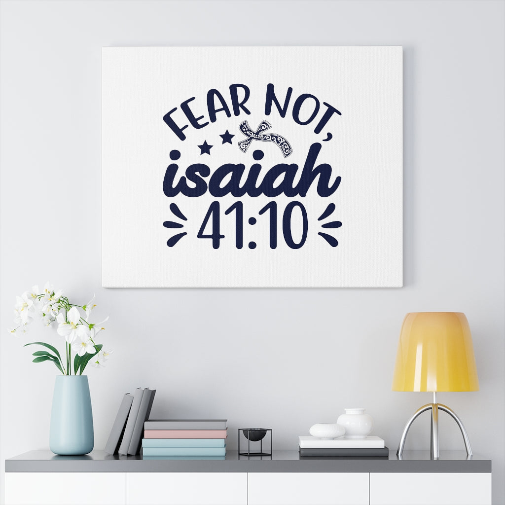 Scripture Walls Fear Not Isaiah 41:10 Star And Cross Bible Verse Canvas Christian Wall Art Ready to Hang Unframed-Express Your Love Gifts