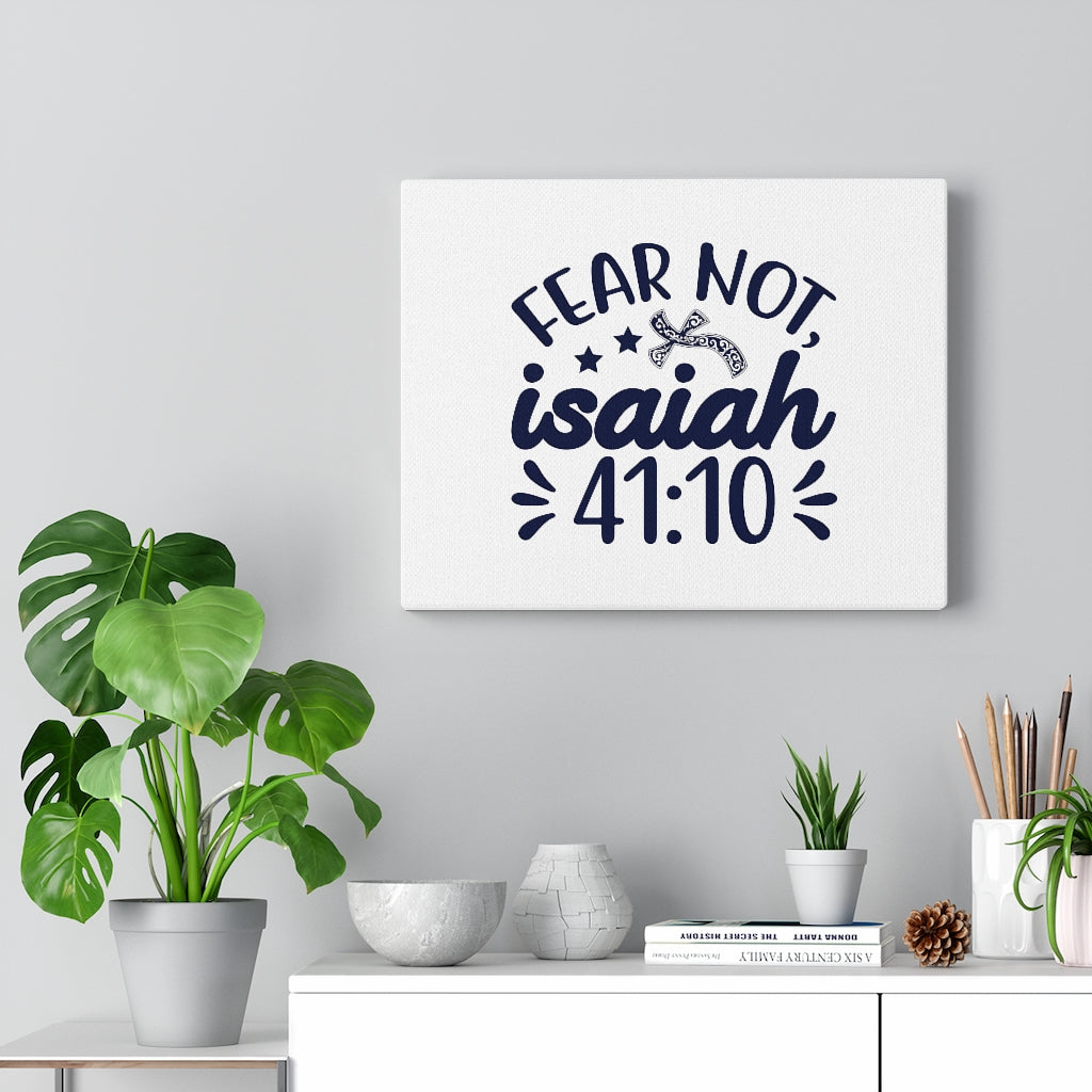 Scripture Walls Fear Not Isaiah 41:10 Star And Cross Bible Verse Canvas Christian Wall Art Ready to Hang Unframed-Express Your Love Gifts