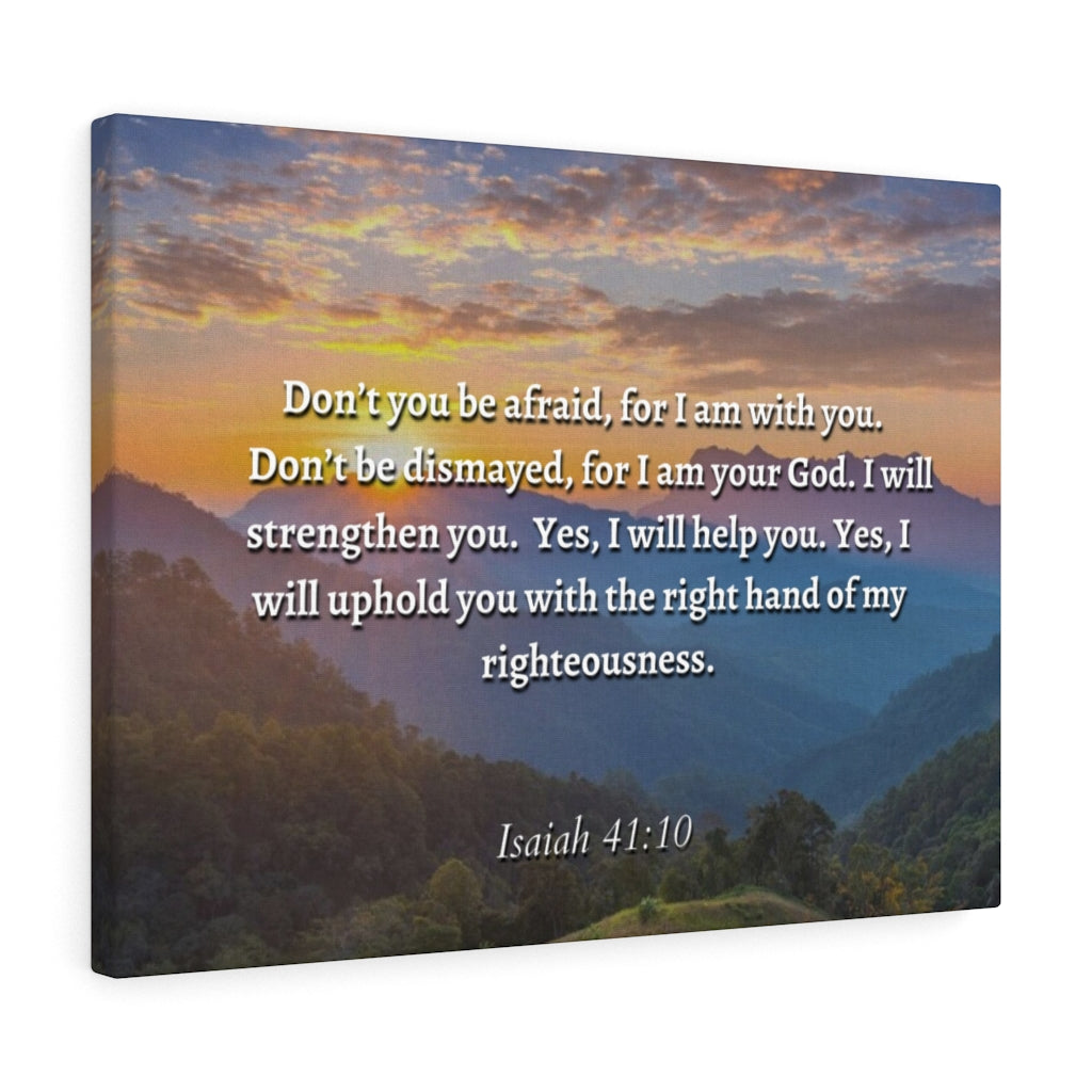 Scripture Walls Fear Not Isaiah 41:10 Sunset Bible Verse Canvas Christian Wall Art Ready to Hang Unframed-Express Your Love Gifts