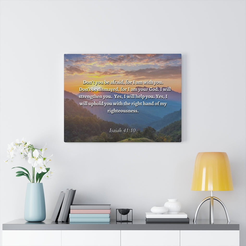 Scripture Walls Fear Not Isaiah 41:10 Sunset Bible Verse Canvas Christian Wall Art Ready to Hang Unframed-Express Your Love Gifts