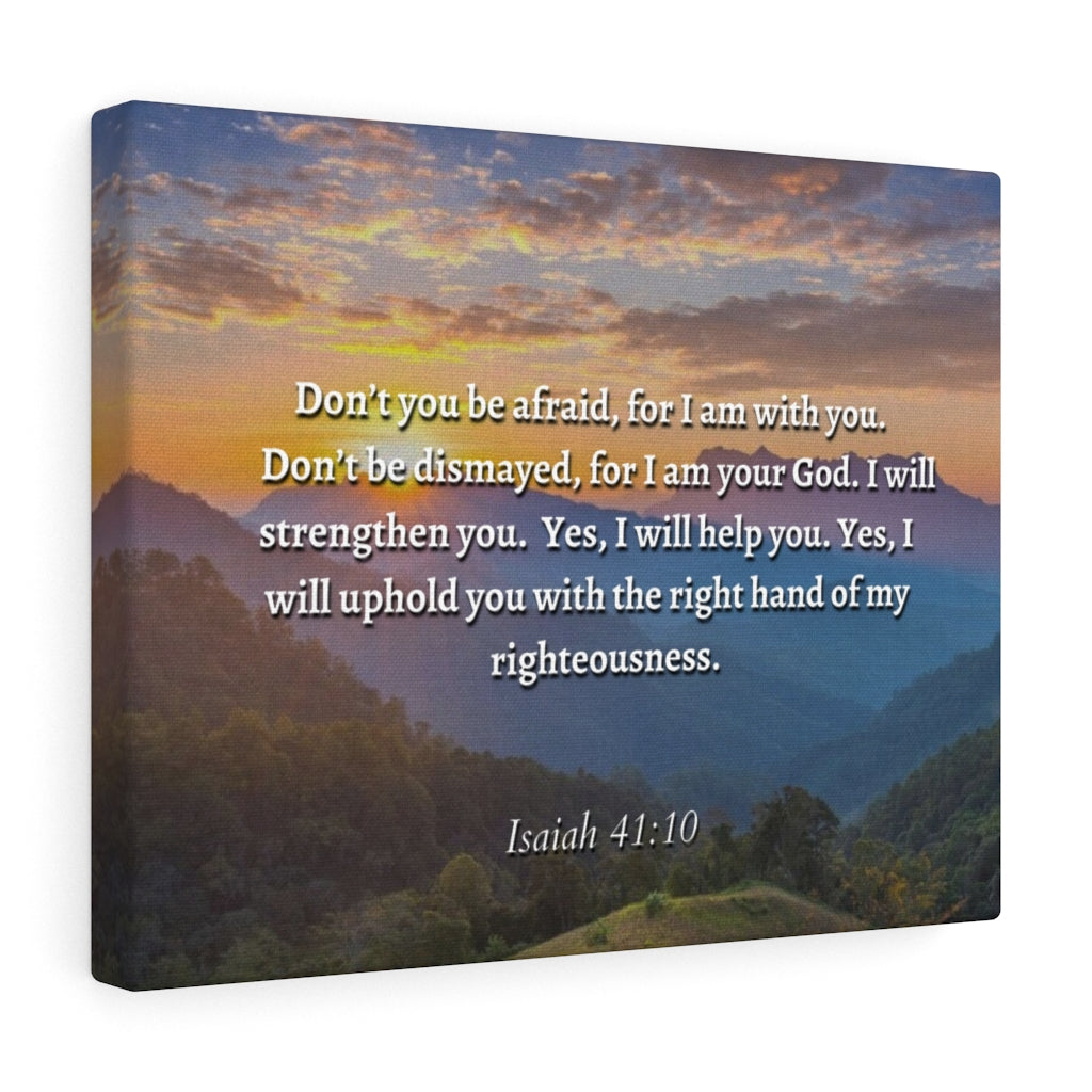 Scripture Walls Fear Not Isaiah 41:10 Sunset Bible Verse Canvas Christian Wall Art Ready to Hang Unframed-Express Your Love Gifts