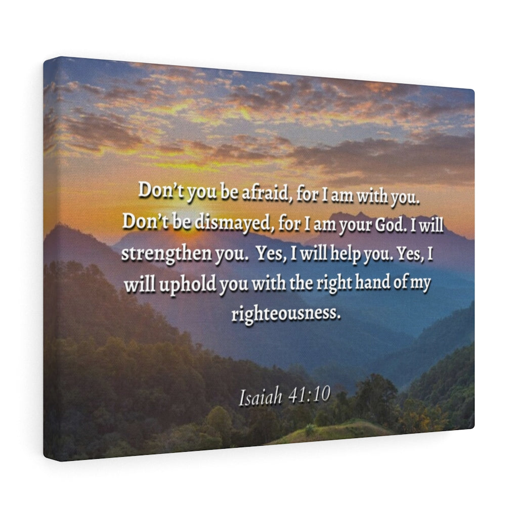 Scripture Walls Fear Not Isaiah 41:10 Sunset Bible Verse Canvas Christian Wall Art Ready to Hang Unframed-Express Your Love Gifts