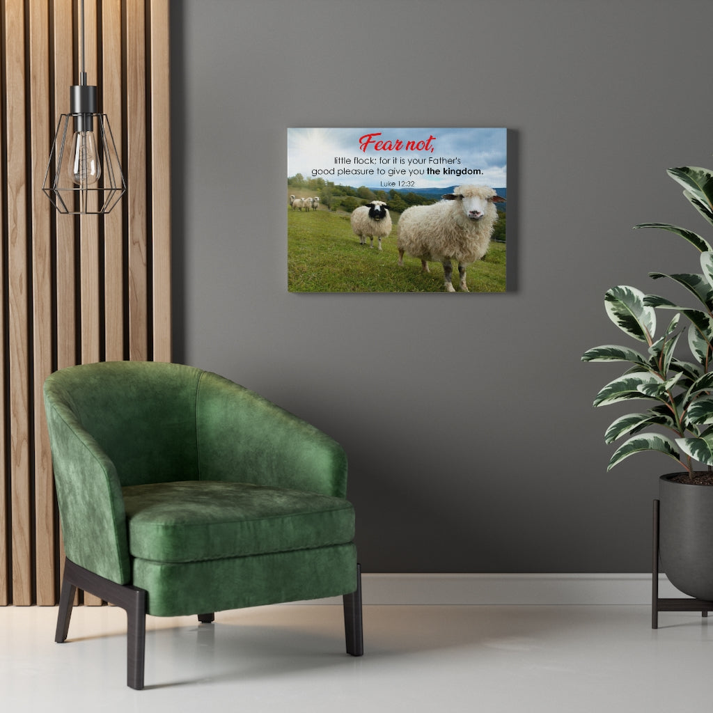 Scripture Walls Fear Not Luke 12:32 Bible Verse Canvas Christian Wall Art Ready to Hang Unframed-Express Your Love Gifts