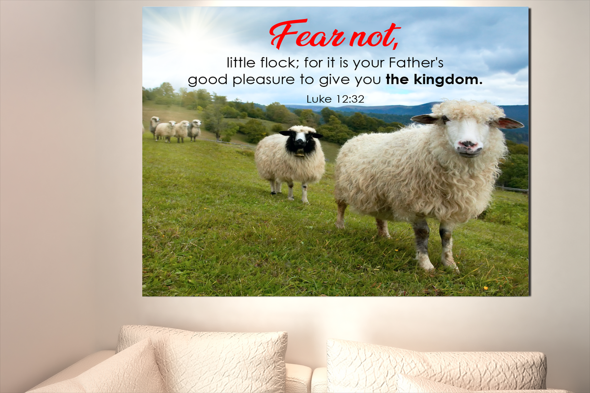 Scripture Walls Fear Not Luke 12:32 Bible Verse Canvas Christian Wall Art Ready to Hang Unframed-Express Your Love Gifts