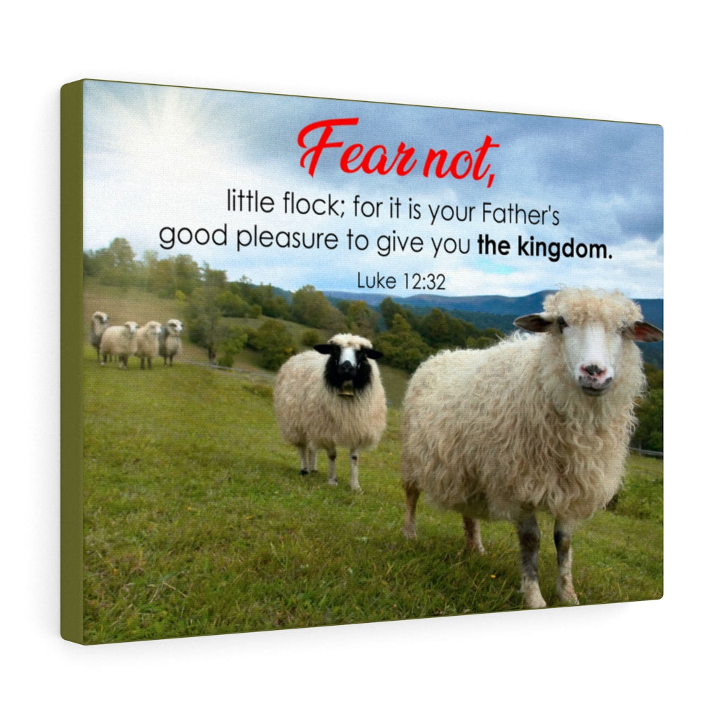 Scripture Walls Fear Not Luke 12:32 Bible Verse Canvas Christian Wall Art Ready to Hang Unframed-Express Your Love Gifts