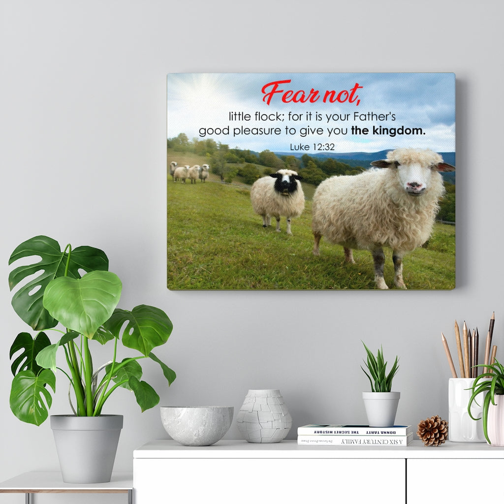 Scripture Walls Fear Not Luke 12:32 Bible Verse Canvas Christian Wall Art Ready to Hang Unframed-Express Your Love Gifts