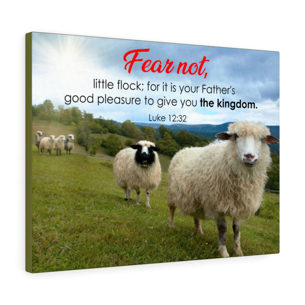 Scripture Walls Fear Not Luke 12:32 Bible Verse Canvas Christian Wall Art Ready to Hang Unframed-Express Your Love Gifts