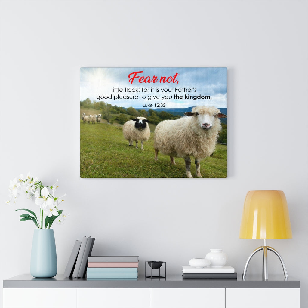 Scripture Walls Fear Not Luke 12:32 Bible Verse Canvas Christian Wall Art Ready to Hang Unframed-Express Your Love Gifts
