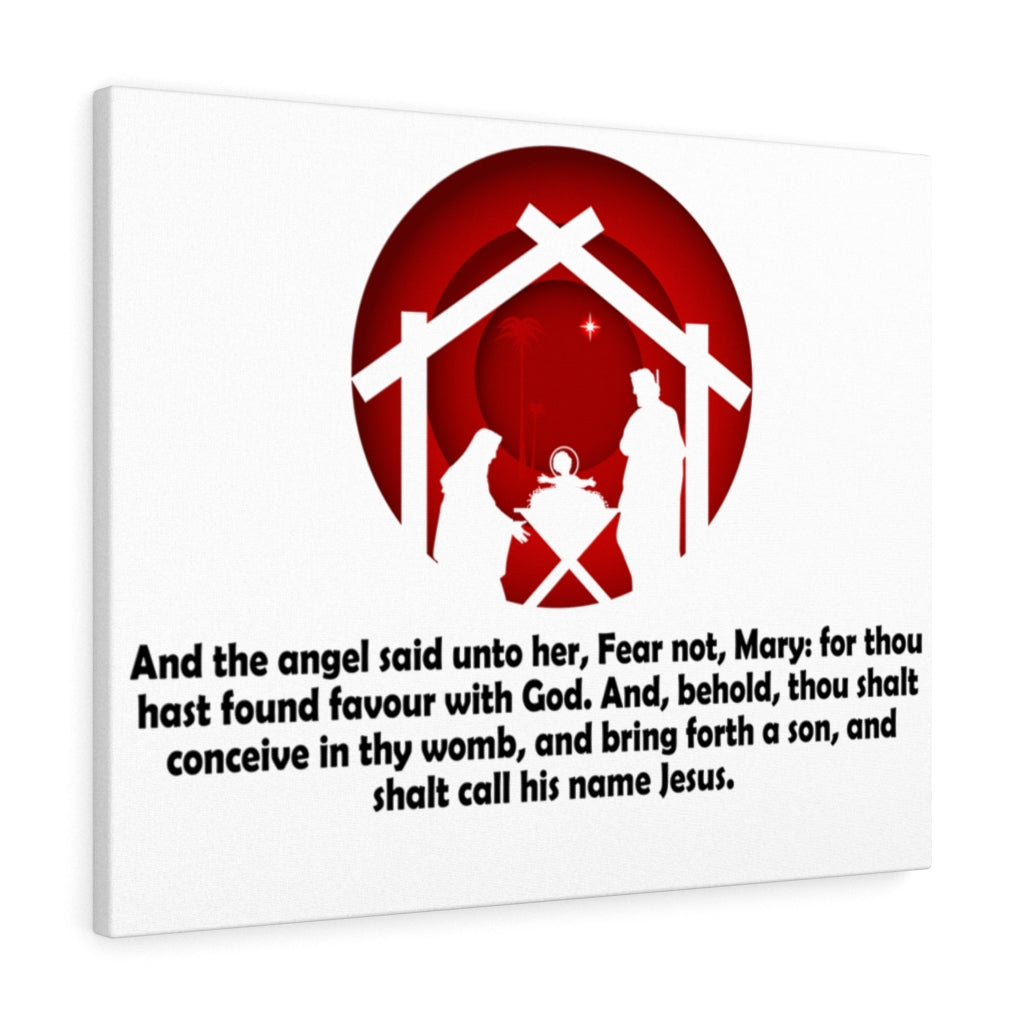 Scripture Walls Fear Not Mary Luke 1:30-31 Bible Verse Canvas Christian Wall Art Ready to Hang Unframed-Express Your Love Gifts