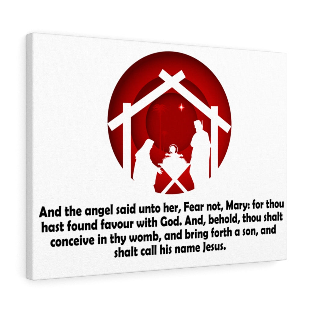 Scripture Walls Fear Not Mary Luke 1:30-31 Bible Verse Canvas Christian Wall Art Ready to Hang Unframed-Express Your Love Gifts