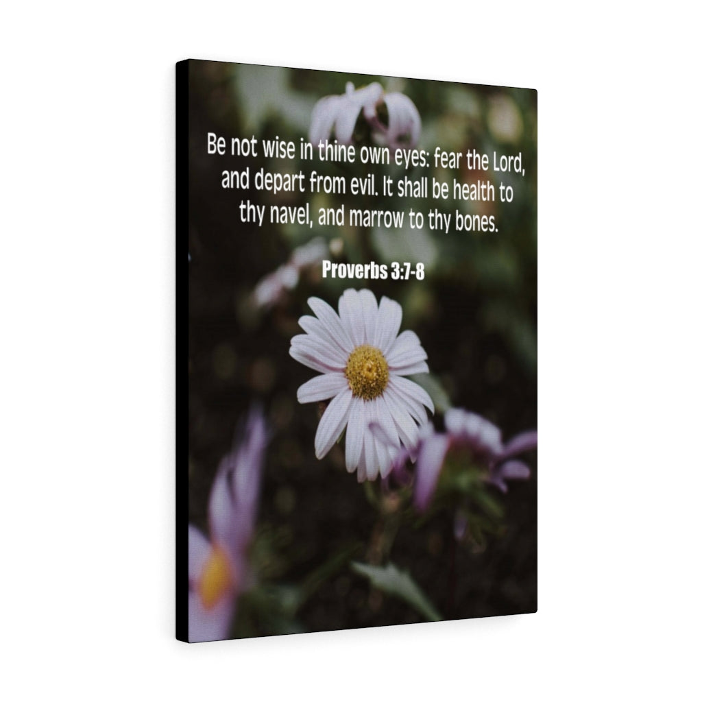 Scripture Walls Fear The Lord Proverbs 3:7-8 Bible Verse Canvas Christian Wall Art Ready to Hang Unframed-Express Your Love Gifts