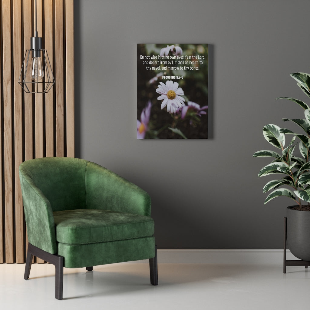 Scripture Walls Fear The Lord Proverbs 3:7-8 Bible Verse Canvas Christian Wall Art Ready to Hang Unframed-Express Your Love Gifts