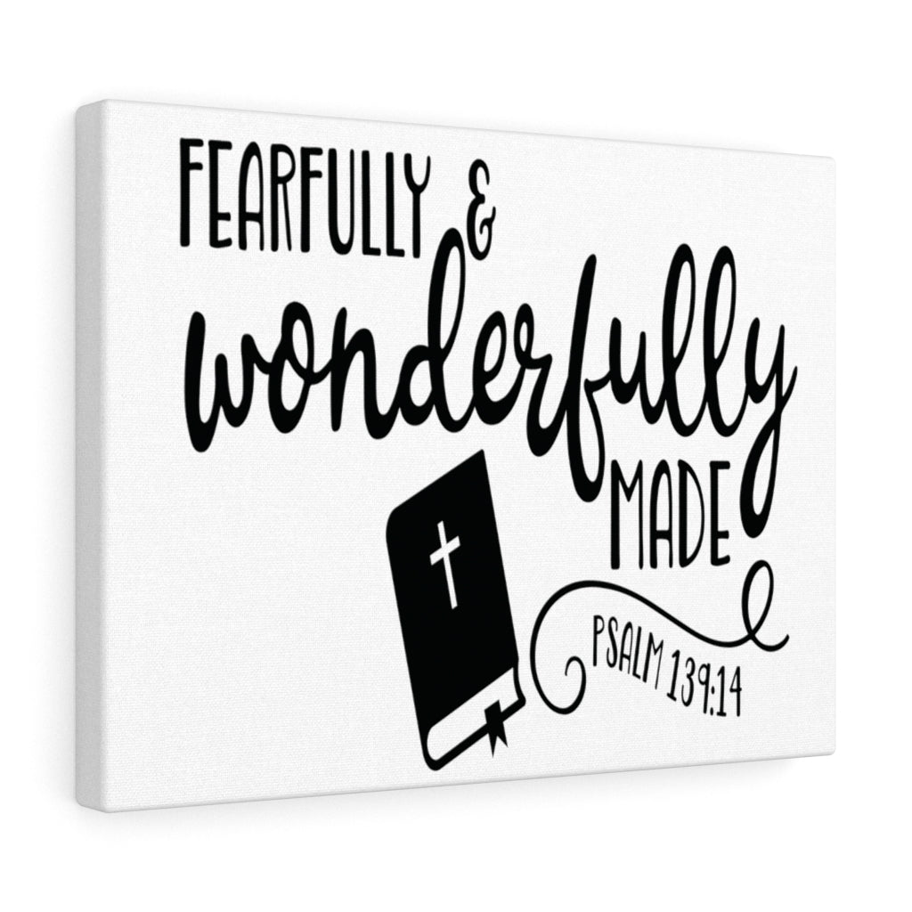 Scripture Walls Fearfully and Wonderfully Bible Psalm 139:14 Bible Verse Canvas Christian Wall Art Ready to Hang Unframed-Express Your Love Gifts