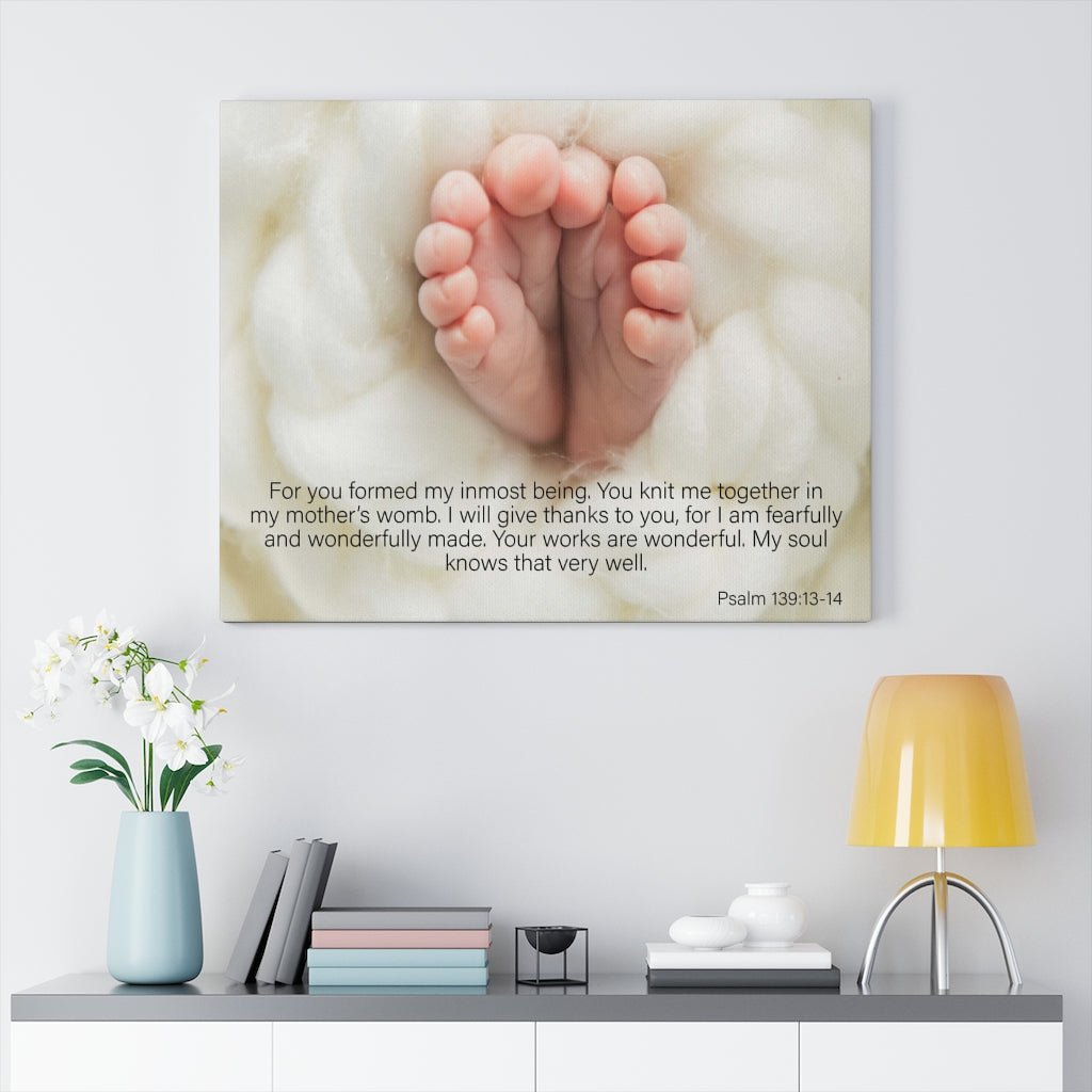 Scripture Walls Fearfully and Wonderfully Made Psalm 139:13-14 Wall Art Christian Home Decor Unframed-Express Your Love Gifts