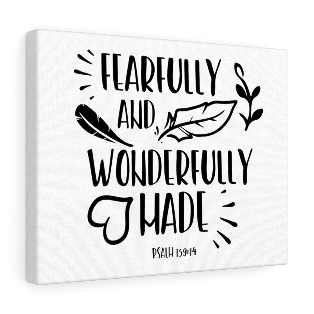 Scripture Walls Fearfully And Wonderfully Made Psalm 139:14 Bible Verse Canvas Christian Wall Art Ready to Hang Unframed-Express Your Love Gifts