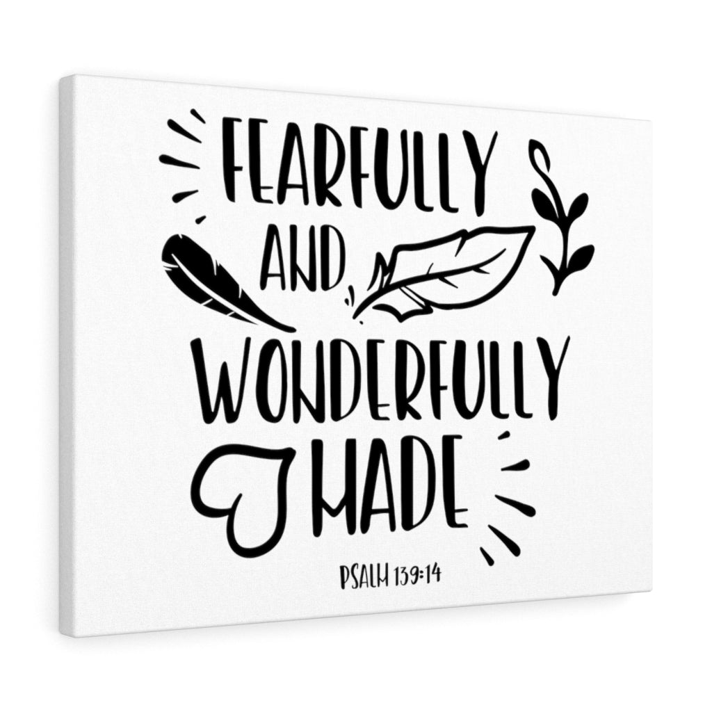 Scripture Walls Fearfully And Wonderfully Made Psalm 139:14 Bible Verse Canvas Christian Wall Art Ready to Hang Unframed-Express Your Love Gifts