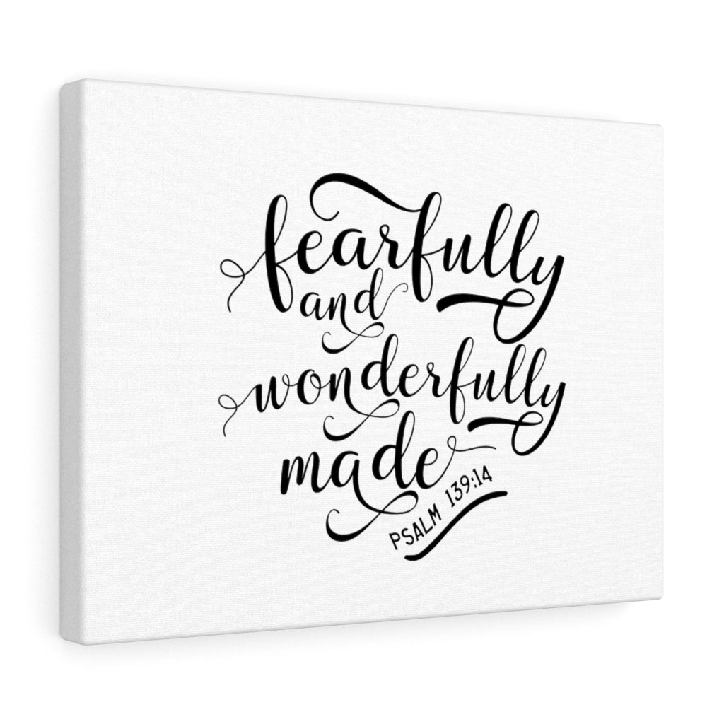 Scripture Walls Fearfully Psalm 139:14 Bible Verse Canvas Christian Wall Art Ready to Hang Unframed-Express Your Love Gifts