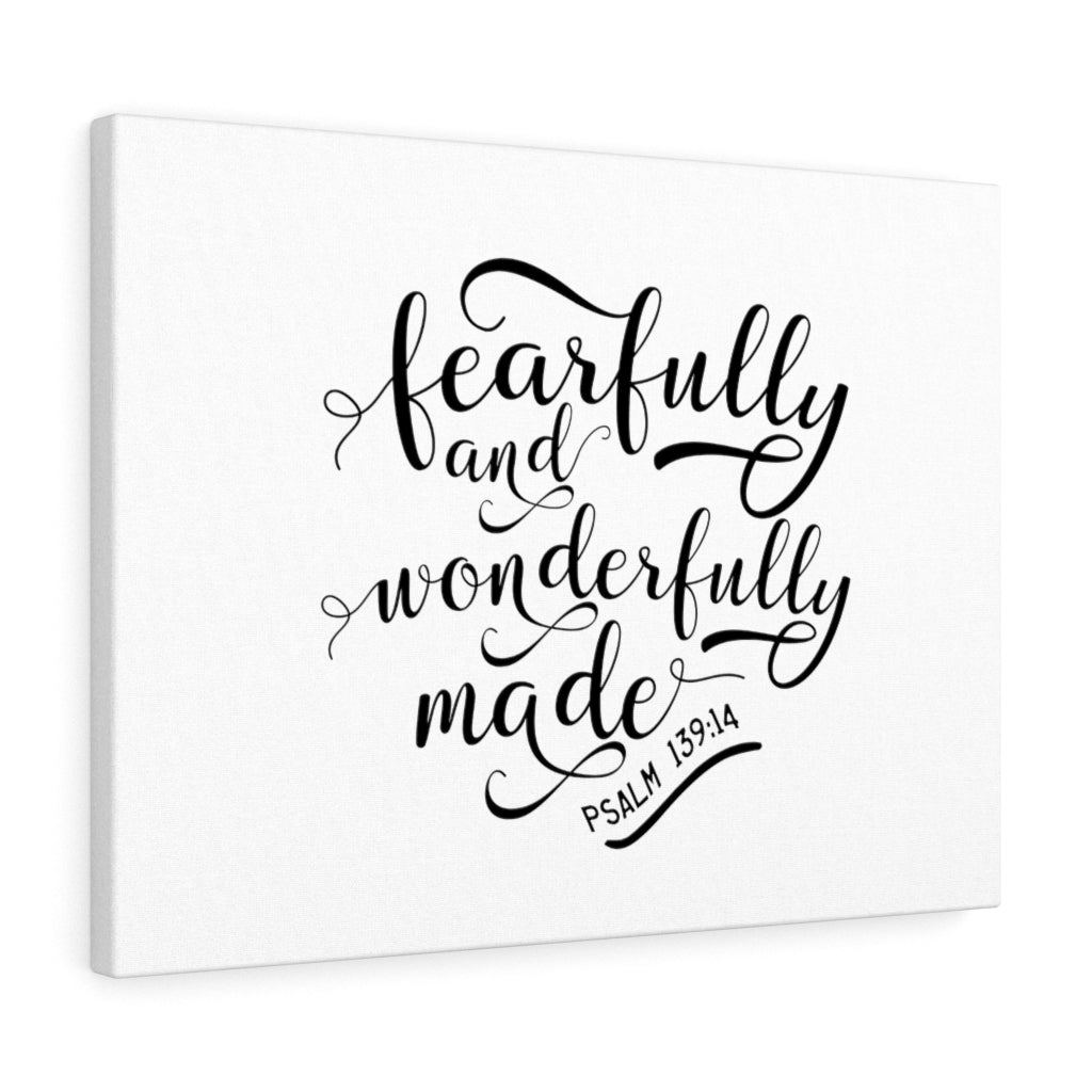 Scripture Walls Fearfully Psalm 139:14 Bible Verse Canvas Christian Wall Art Ready to Hang Unframed-Express Your Love Gifts