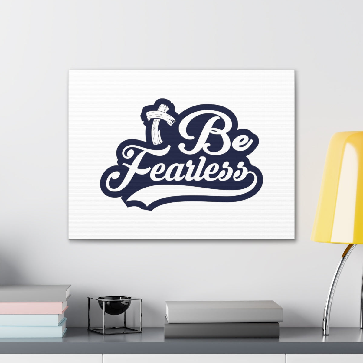 Scripture Walls Fearless Blue Jeremiah 1:8 Christian Wall Art Bible Verse Print Ready to Hang Unframed-Express Your Love Gifts