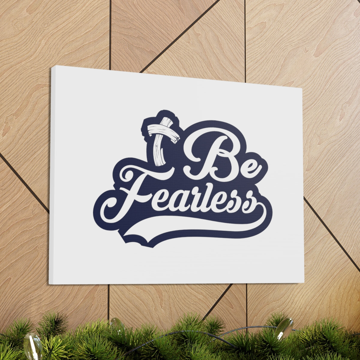 Scripture Walls Fearless Blue Jeremiah 1:8 Christian Wall Art Bible Verse Print Ready to Hang Unframed-Express Your Love Gifts