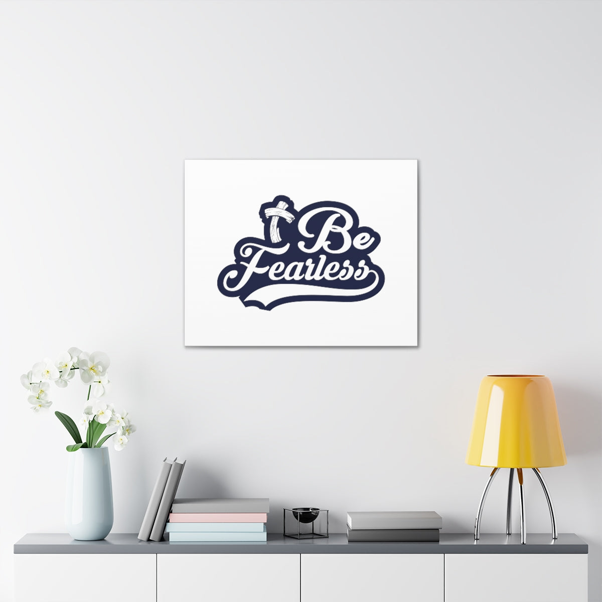 Scripture Walls Fearless Blue Jeremiah 1:8 Christian Wall Art Bible Verse Print Ready to Hang Unframed-Express Your Love Gifts