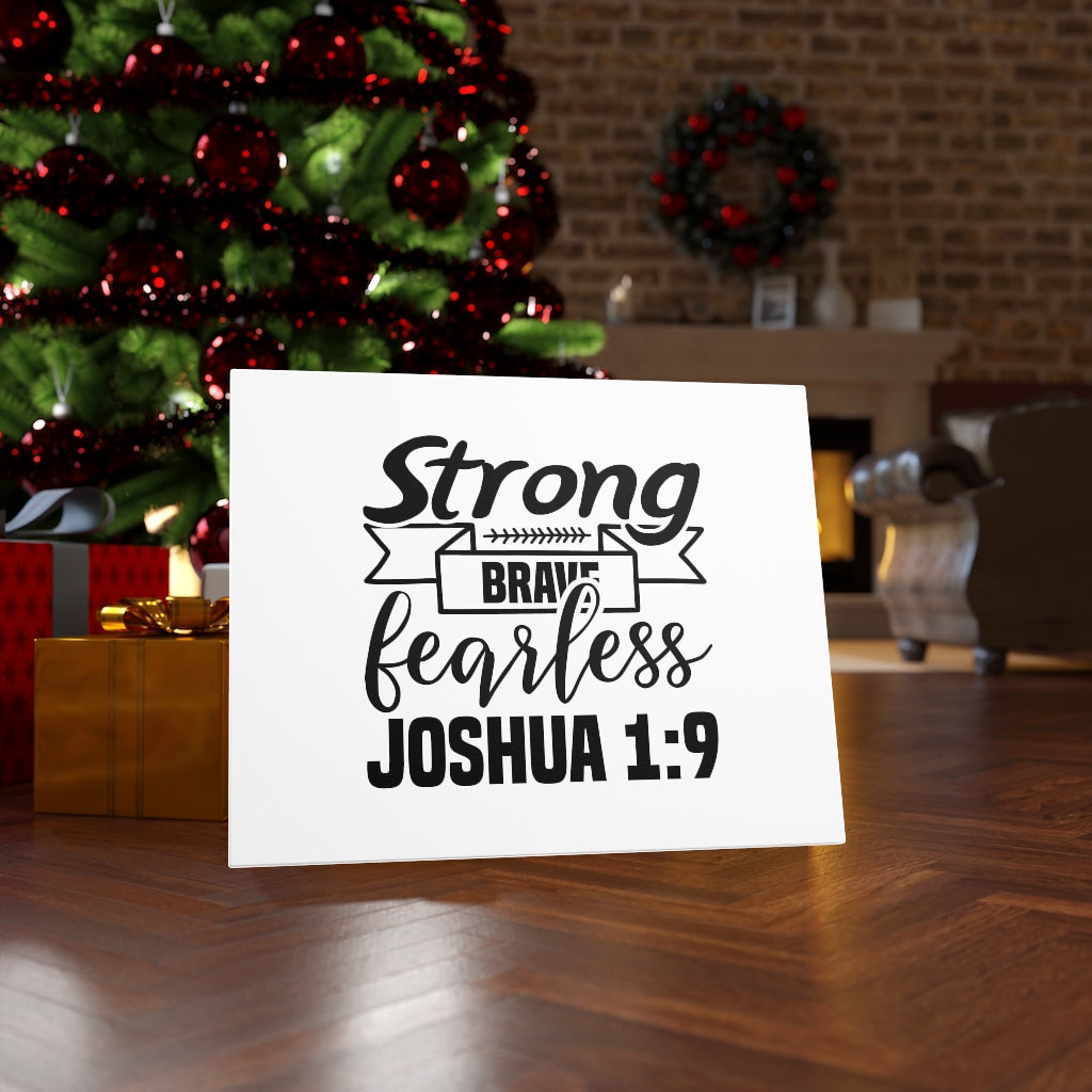 Scripture Walls Fearless Joshua 1:9 Bible Verse Canvas Christian Wall Art Ready to Hang Unframed-Express Your Love Gifts