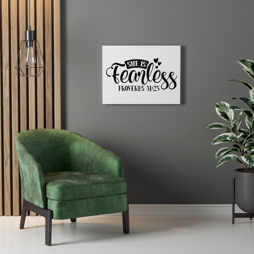 Scripture Walls Fearless Proverbs 31:25 Bible Verse Canvas Christian Wall Art Ready to Hang Unframed-Express Your Love Gifts