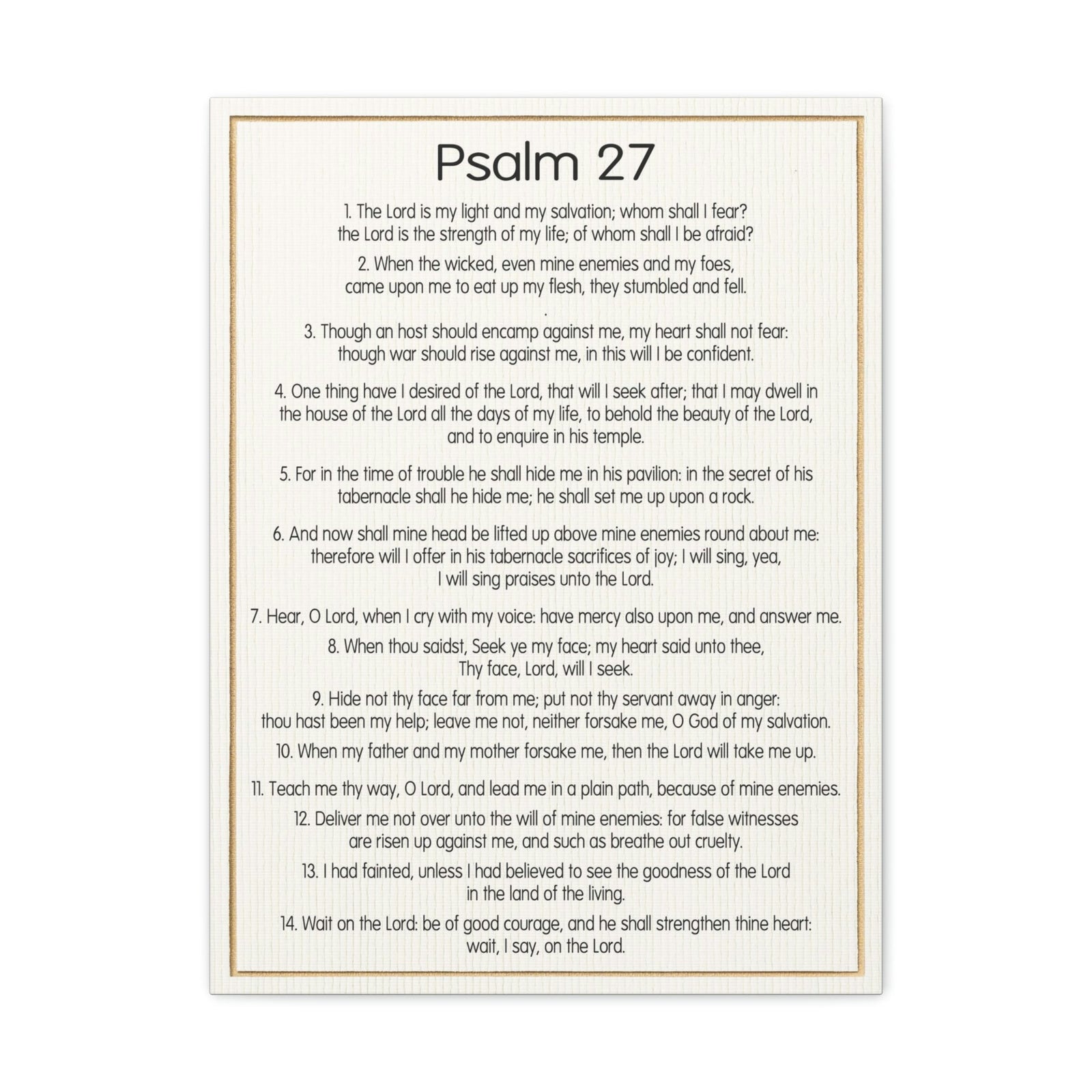 Scripture Walls Fearless Trust in God Psalm 27:1 Christian Wall Art Bible Verse Print Ready to Hang Unframed-Express Your Love Gifts