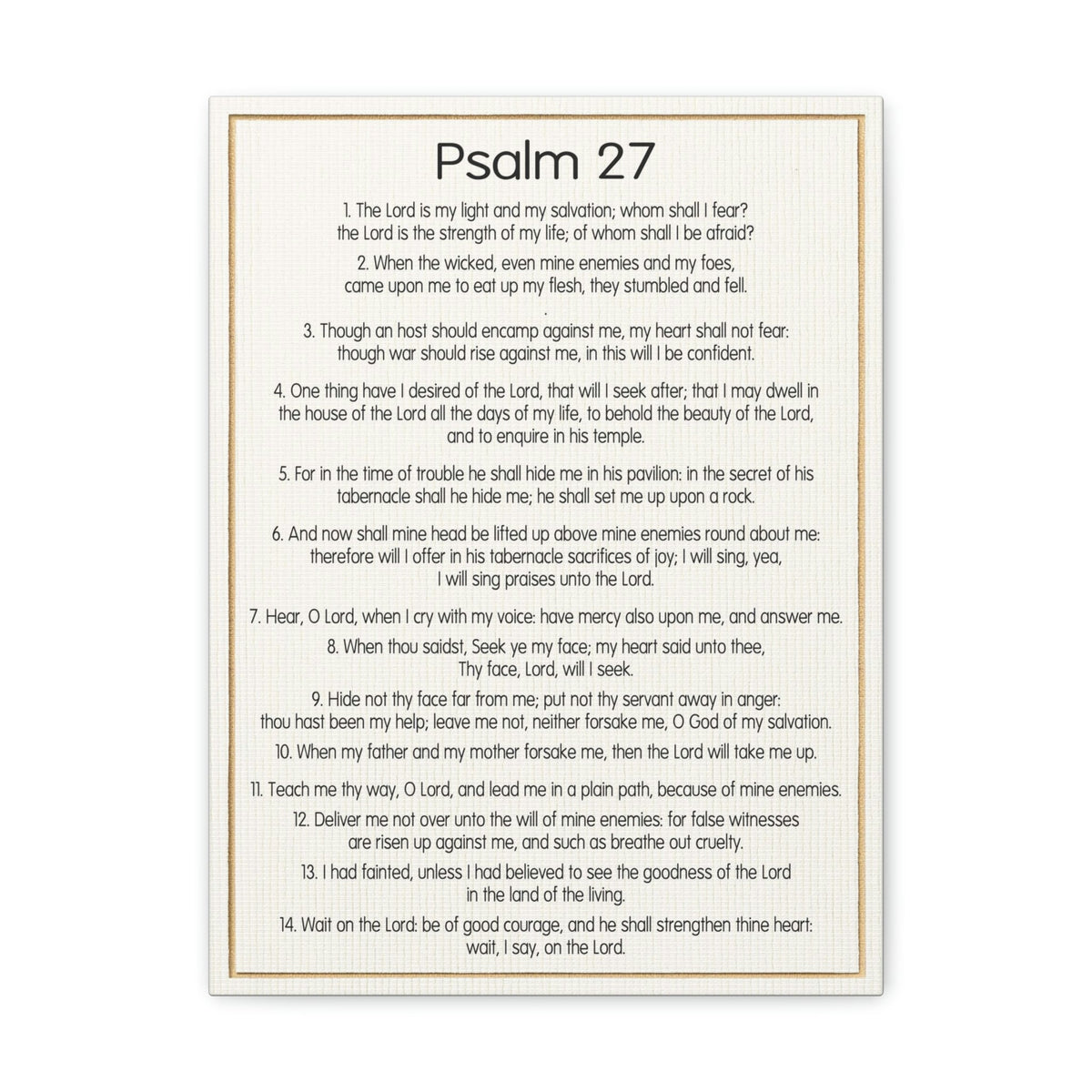 Scripture Walls Fearless Trust in God Psalm 27:1 Christian Wall Art Bible Verse Print Ready to Hang Unframed-Express Your Love Gifts