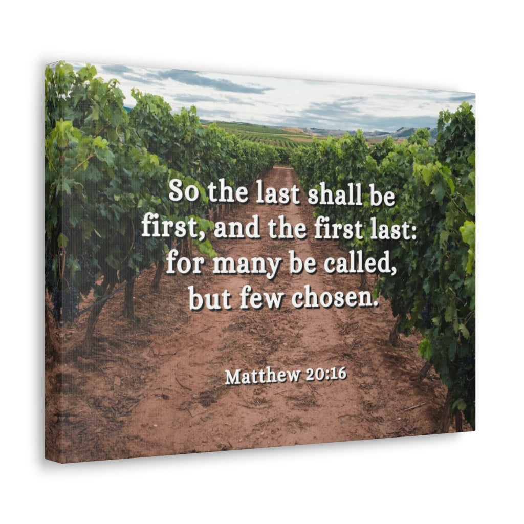 Scripture Walls Few Chosen Matthew 20:16 Bible Verse Canvas Christian Wall Art Ready to Hang Unframed-Express Your Love Gifts