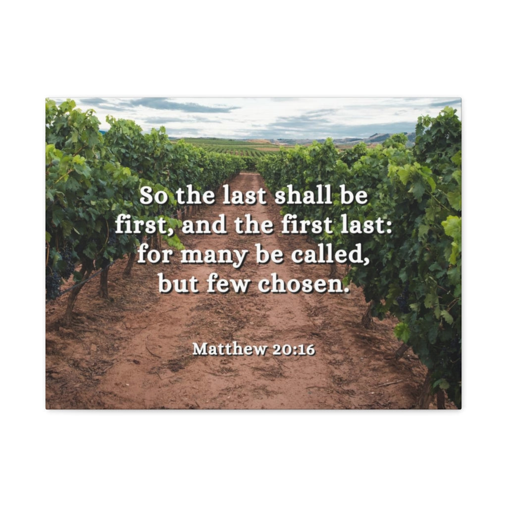 Scripture Walls Few Chosen Matthew 20:16 Bible Verse Canvas Christian Wall Art Ready to Hang Unframed-Express Your Love Gifts