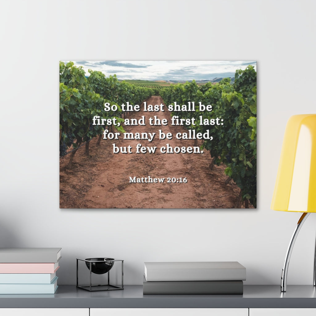 Scripture Walls Few Chosen Matthew 20:16 Bible Verse Canvas Christian Wall Art Ready to Hang Unframed-Express Your Love Gifts