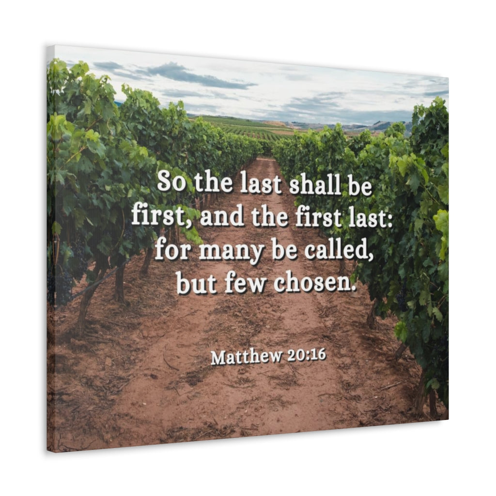 Scripture Walls Few Chosen Matthew 20:16 Bible Verse Canvas Christian Wall Art Ready to Hang Unframed-Express Your Love Gifts