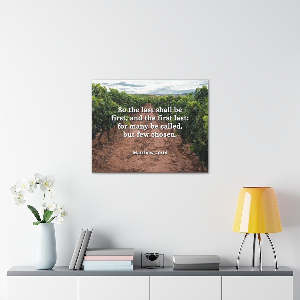 Scripture Walls Few Chosen Matthew 20:16 Bible Verse Canvas Christian Wall Art Ready to Hang Unframed-Express Your Love Gifts
